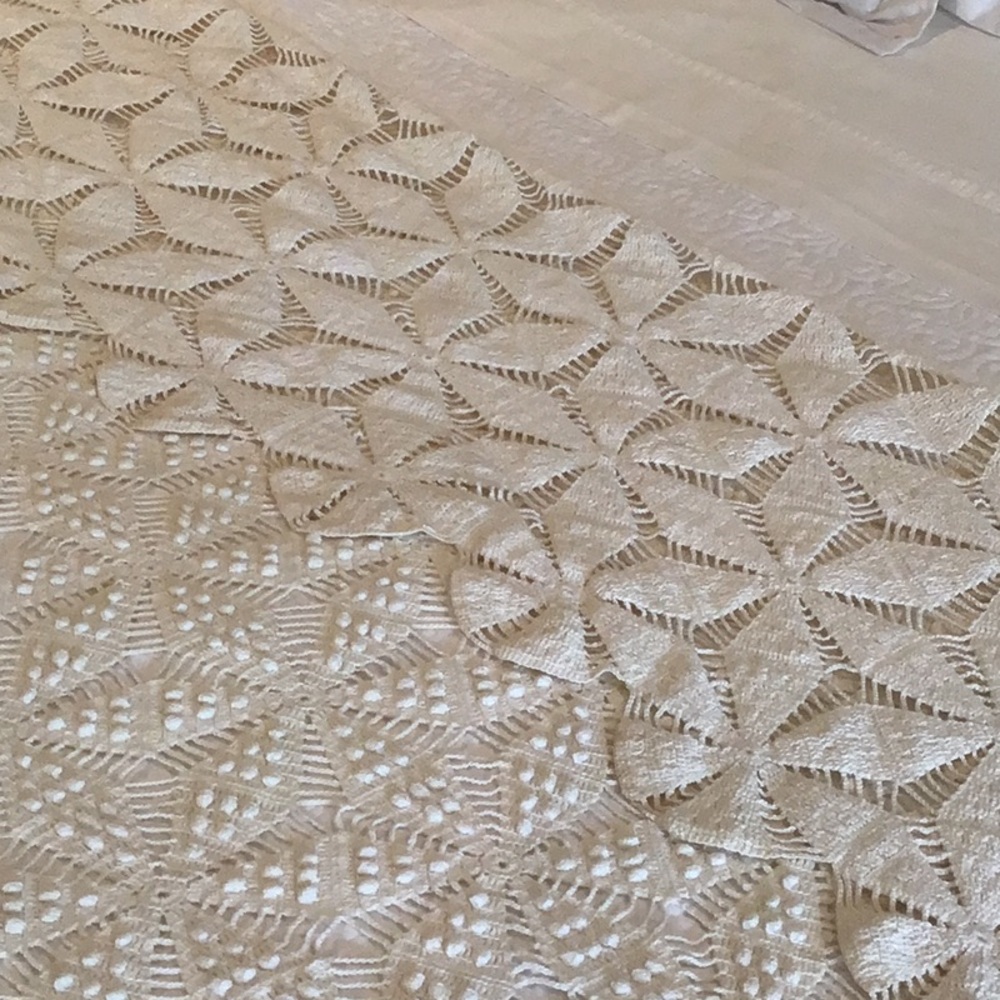 Vintage Hand Crochet Coverlet Spread - Picture 6 of 6